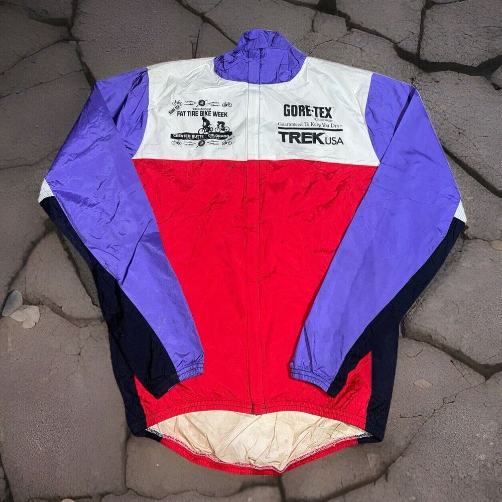 Vintage 1994 Trek Professional Cycling Goretex Windbreaker Jacket Mens Large L